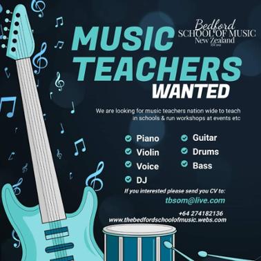 Music teachers wanted